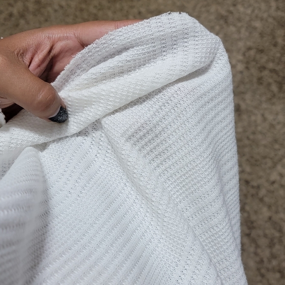 BRIGHTER DAYS WHITE WAFFLE KNIT TOP - Picture 11 of 12